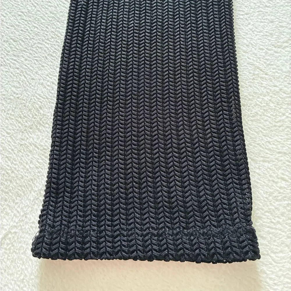 24 & Ocean Sheer Swim Cover Up Dress Size L Black Knit Beach Pool Resort Cruise